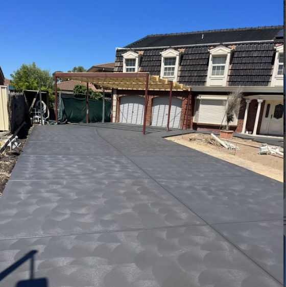 Concrete driveway
